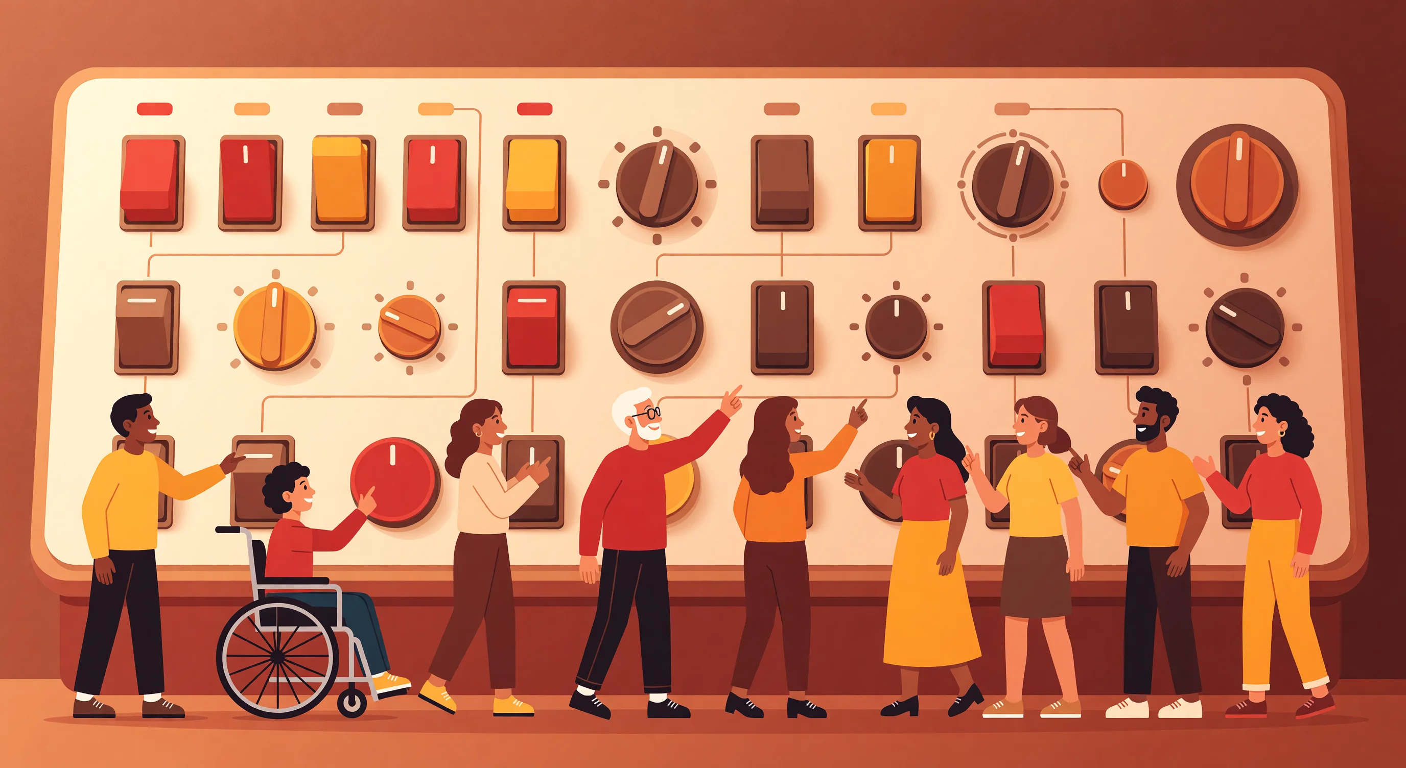 A conceptual illustration representing digital consent, user control over technology, and data privacy.