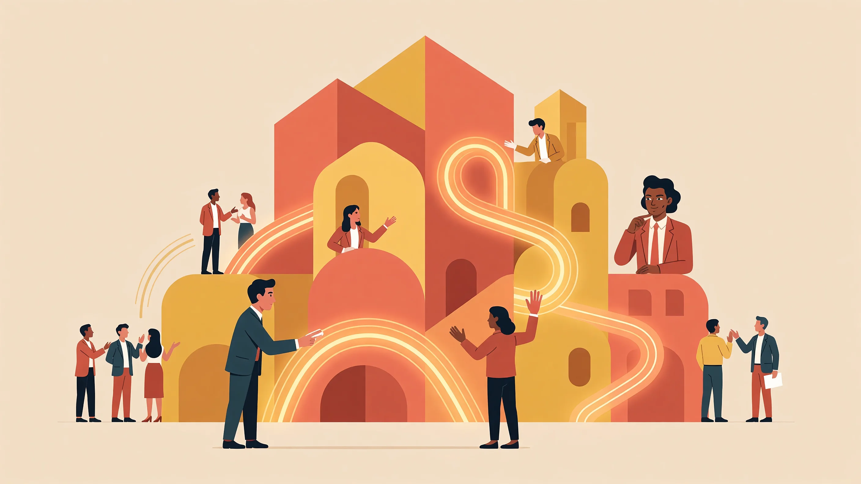 An abstract digital graphic representing secure software supply chains and sovereign Canadian AI, featuring a protective shield over data nodes.