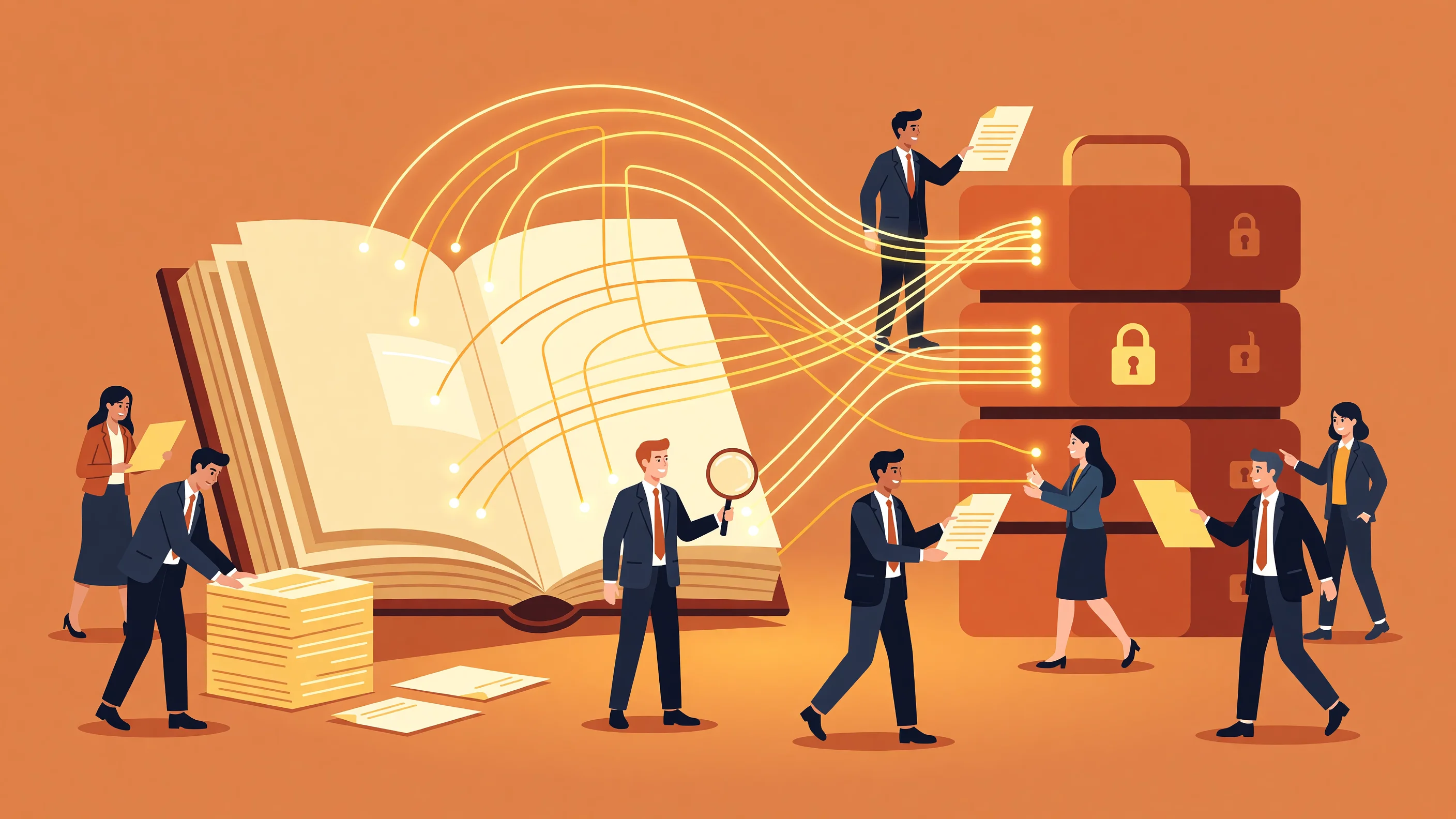 An abstract conceptual illustration representing digital books, copyright symbols, and artificial intelligence neural networks, highlighting the legal tension between publishers and AI models.