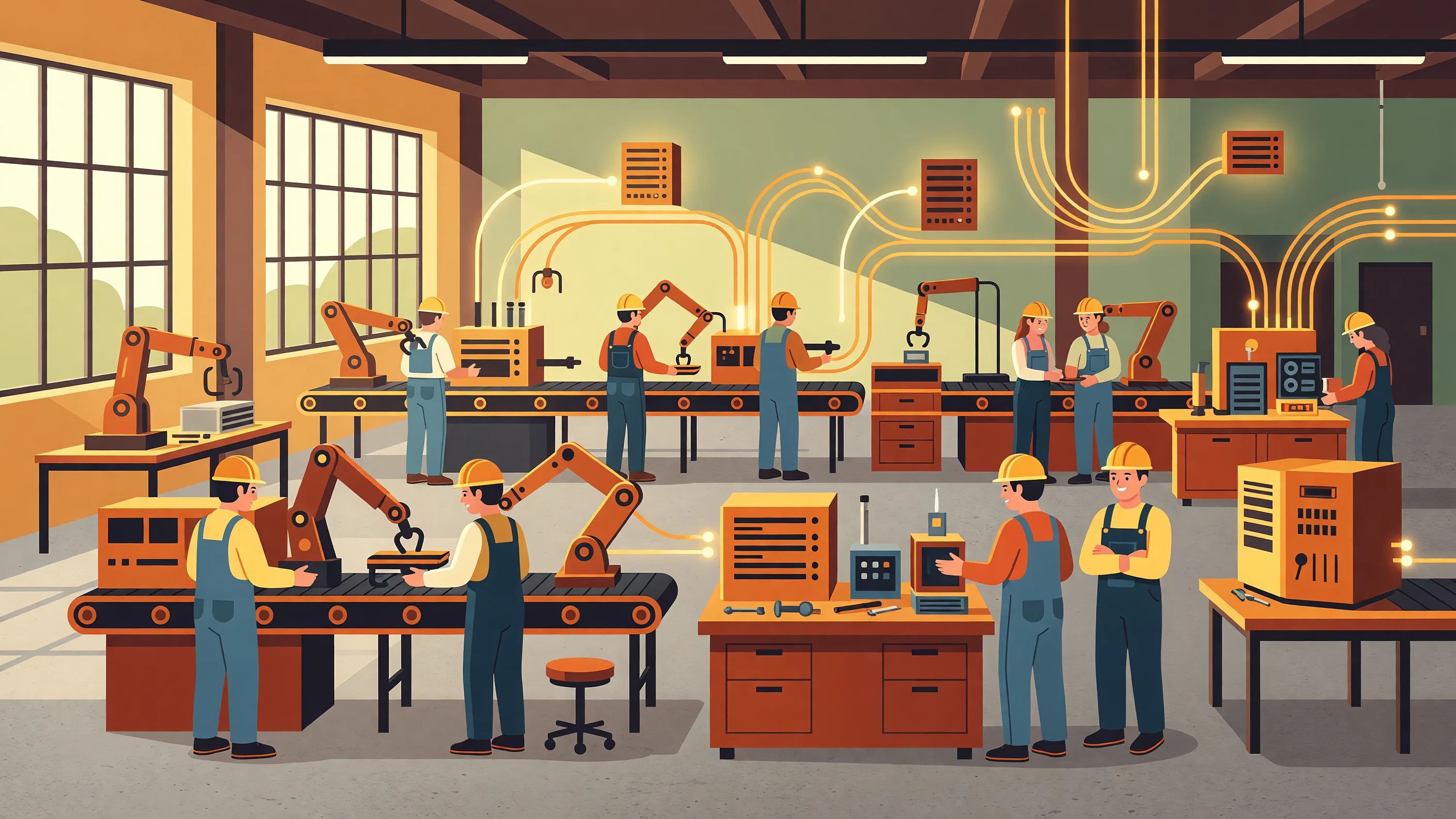 A modern regional manufacturing facility utilizing secure and sovereign technology systems.
