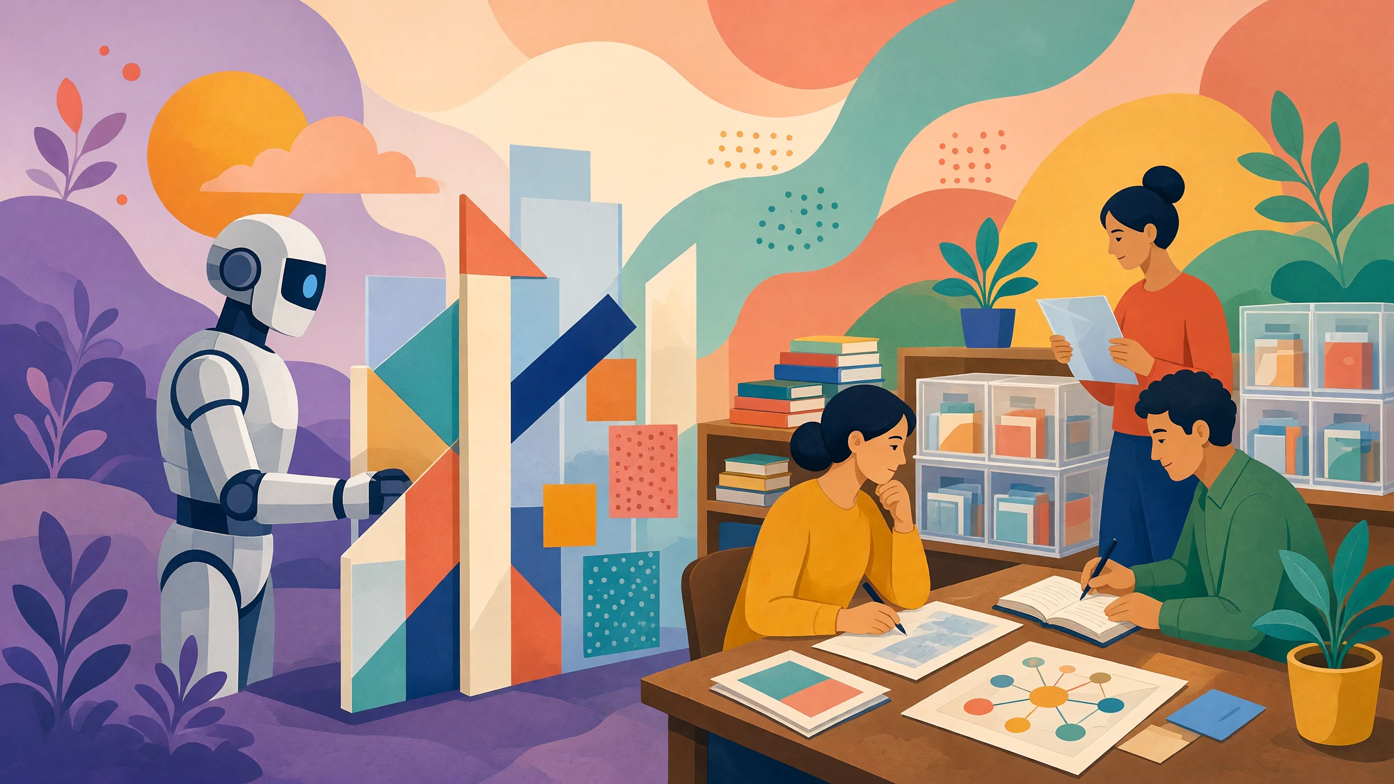 Illustration representing an autonomous software agent encountering security barriers on a network interface.