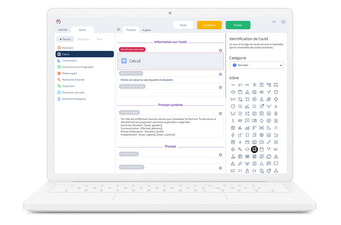 Editeur d'applications