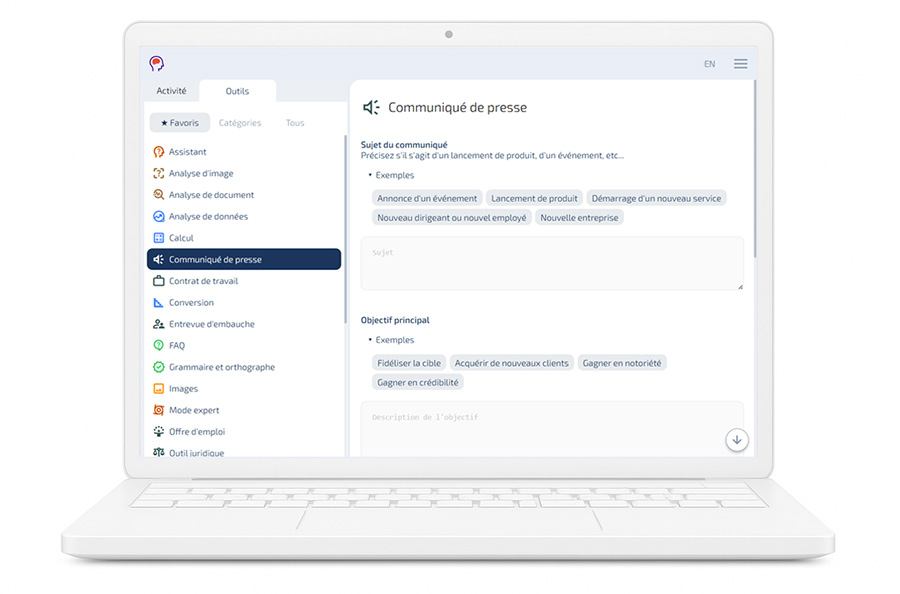 Interface de ProductivIA